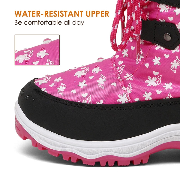 Kids Winter Snow Boots - PINK - 2
